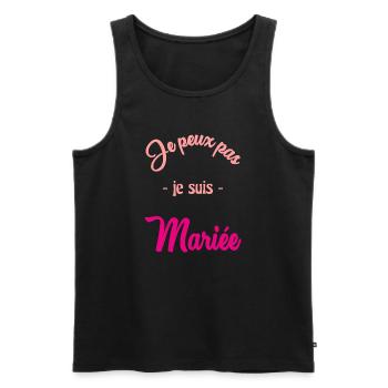 MARIEE. FUTURE MARIEE. EVJF - Débardeur bio Premium Homme - noir - Devant - Michal (187cm)