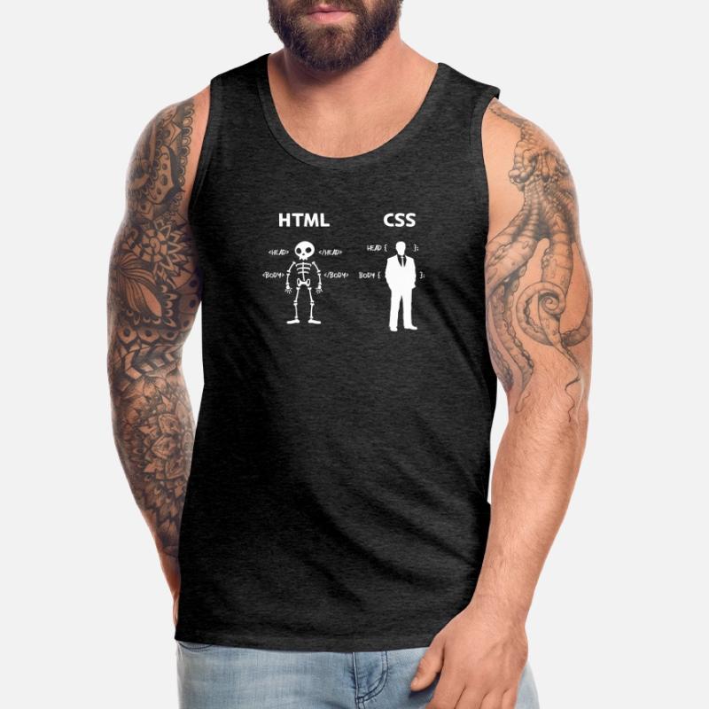 Code Css C++ Php Java Développeur Code Scripting Débardeur bio Premium Homme