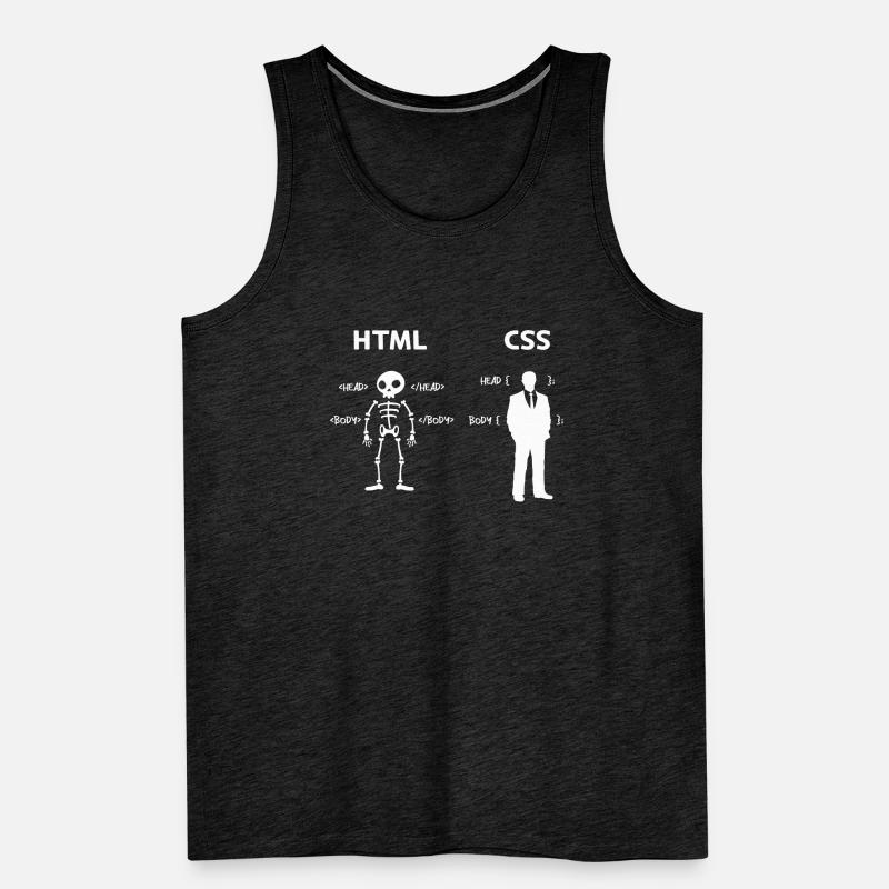 Code Css C++ Php Java Développeur Code Scripting Débardeur bio Premium Homme