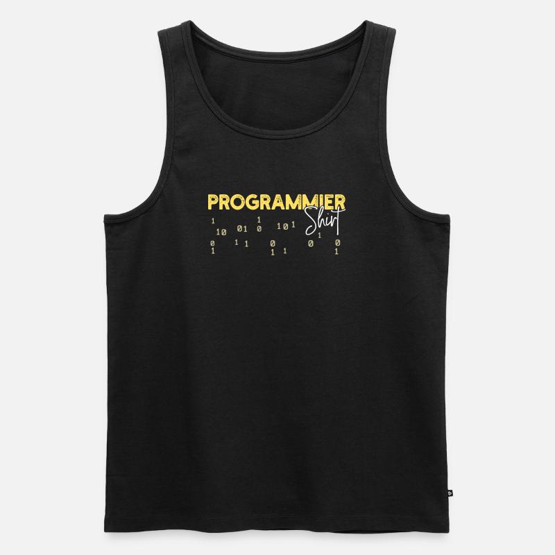 Developer Statement Coden Skripting Webentwickler - Männer Premium Bio Tank Top - Schwarz