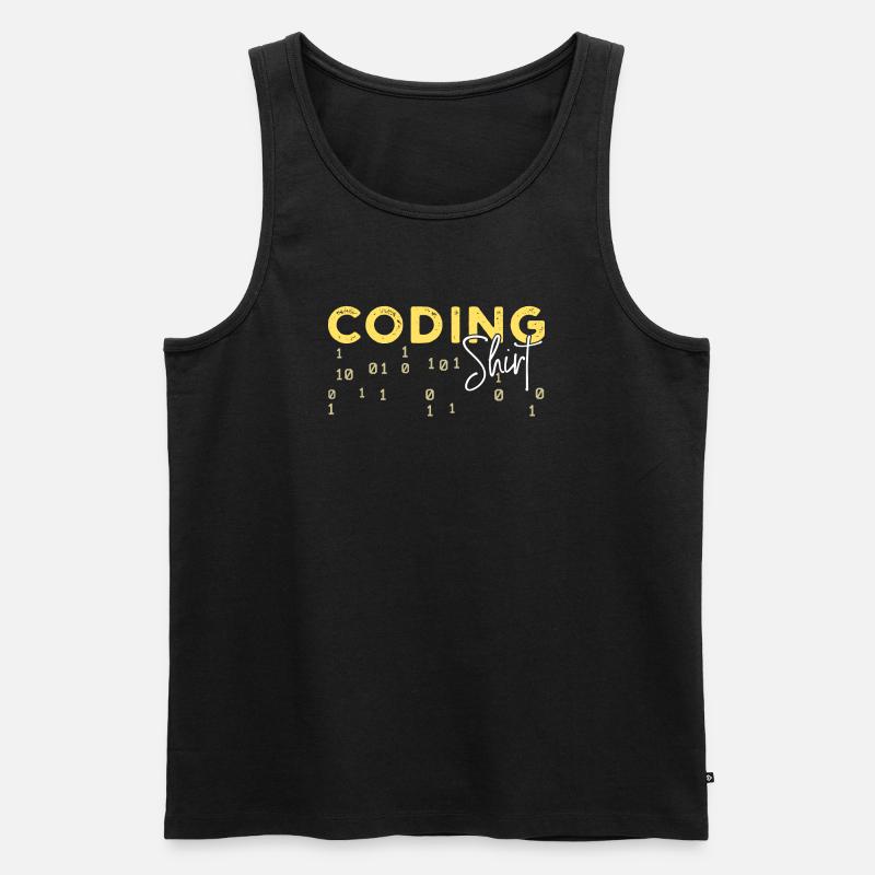 Coden Statement Développeur Programmeur Scripting - Débardeur bio Premium Homme - noir