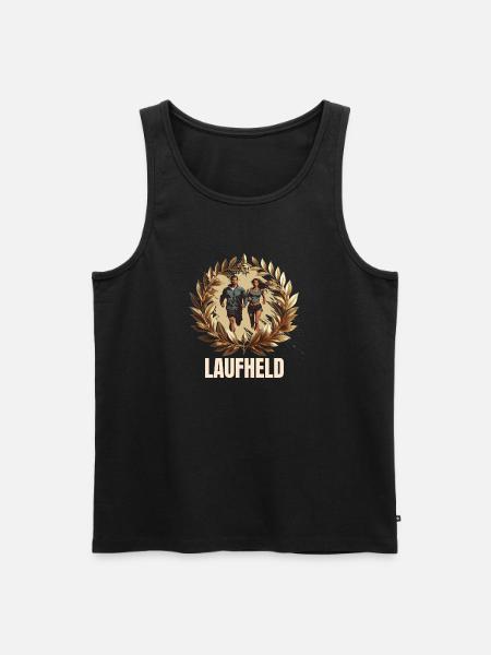 Laufheld - Männer Premium Bio Tank Top - Schwarz