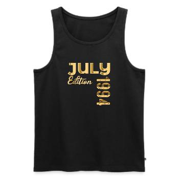 32nd Birthday July 1994 - Men's Premium Organic Tank Top - black - Front - AI Model Male 178 light (178cm)