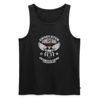 Großvater Ruhestand Motorrad - Männer Premium Bio Tank Top - Schwarz - Vorne - Michal (187cm)