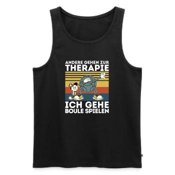 Others go to therapy boules petanque balls - Men's Premium Organic Tank Top - black - Front - AI Model Male 178 light (178cm)
