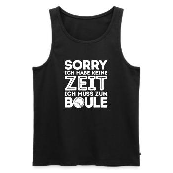 Sorry! I don't have time Bouler Petanque Balls - Men's Premium Organic Tank Top - black - Front - Michal (187cm)