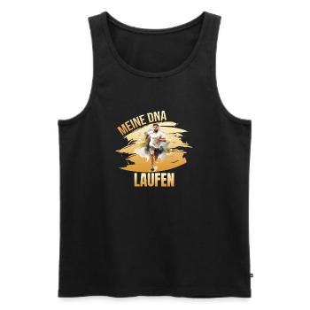 Meine DNA - Laufen - Männer Premium Bio Tank Top - Schwarz - Vorne - AI Model Male 178 light (178cm)