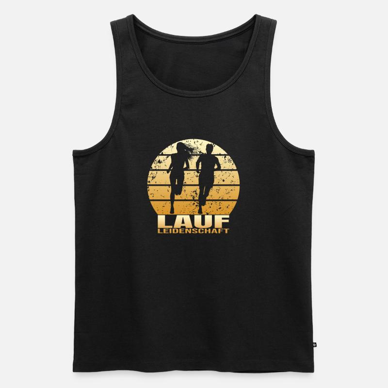 Lauf Leidenschaft - Männer Premium Bio Tank Top - Schwarz