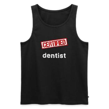 Dentist - Men's Premium Organic Tank Top - black - Front - Michal (187cm)