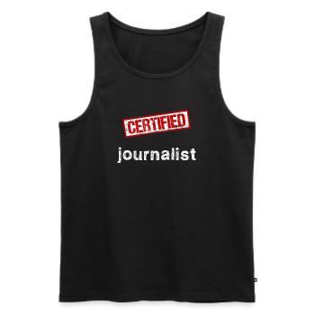 Journalist - Männer Premium Bio Tank Top - Schwarz - Vorne - AI Model Male 178 light (178cm)