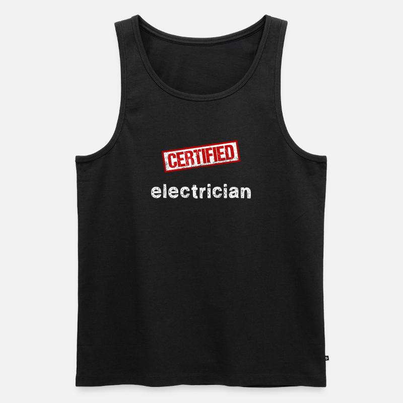 Elektriker - Männer Premium Bio Tank Top - Schwarz