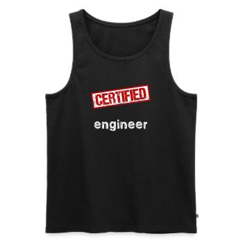 Engineer - Men's Premium Organic Tank Top - black - Front - AI Model Male 178 light (178cm)