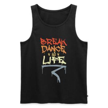 Break Dance Is Life - Men's Premium Organic Tank Top - black - Front - AI Model Male 178 light (178cm)