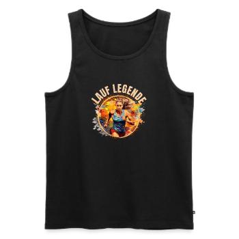 Lauf Legende - Männer Premium Bio Tank Top - Schwarz - Vorne - AI Model Male 178 light (178cm)