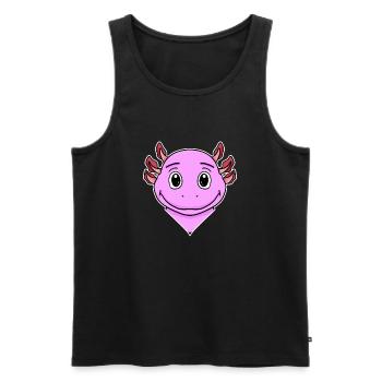 Motif Axolotl Enfants - Débardeur bio Premium Homme - noir - Devant - Michal (187cm)