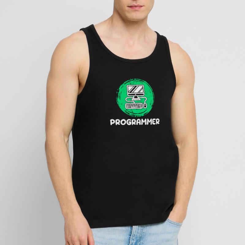 Computer Developer Programmer Computer Geek Men's Premium Organic Tank Top