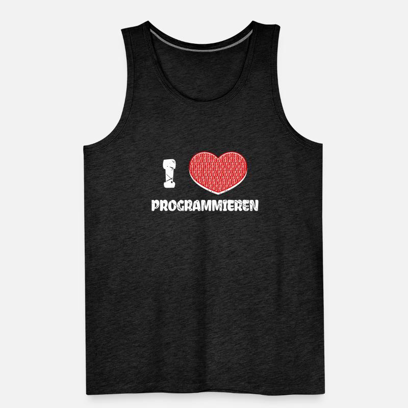 Developer Heart Programmer Statement Computer Science Men's Premium Organic Tank Top
