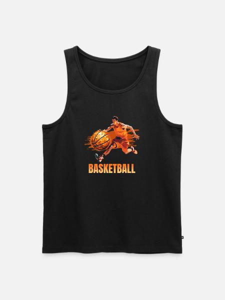 Basketball - Männer Premium Bio Tank Top - Schwarz