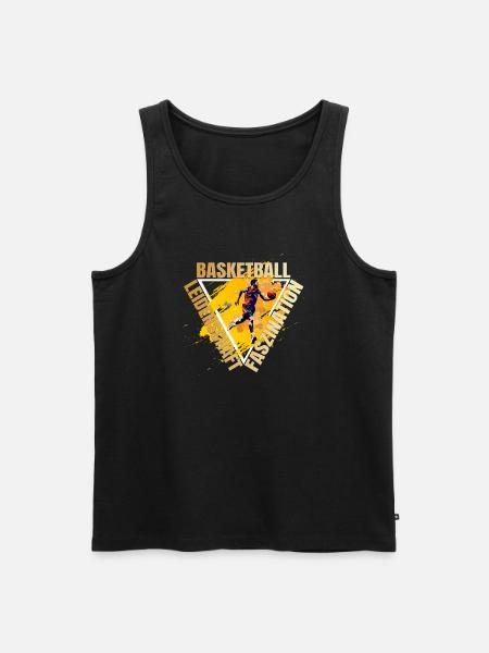 Leidenschaft - Faszination - Basketball - Männer Premium Bio Tank Top - Schwarz