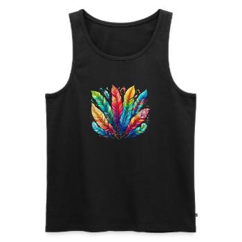 Feather Feather Pen Pens - Men's Premium Organic Tank Top - black - Front - AI Model Male 178 light (178cm)