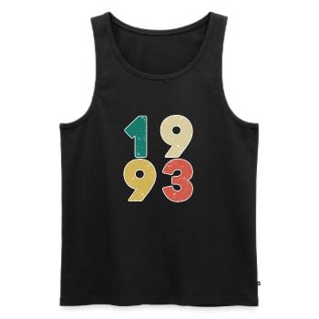1993 - Jahrgang 1993 - Baujahr 1993 - Männer Premium Bio Tank Top - Schwarz - Vorne - AI Model Male 178 light (178cm)