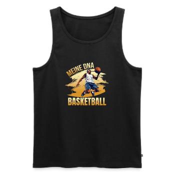 Meine DNA - Basketball - Männer Premium Bio Tank Top - Schwarz - Vorne - Michal (187cm)