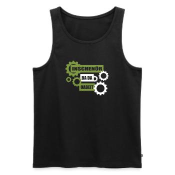 Inschenör ba da Oabeit, Ingenieur bei der Arbeit - Männer Premium Bio Tank Top - Schwarz - Vorne - AI Model Male 178 light (178cm)