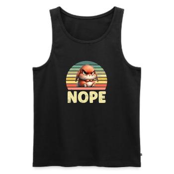 Rabbit - Men's Premium Organic Tank Top - black - Front - AI Model Male 178 light (178cm)