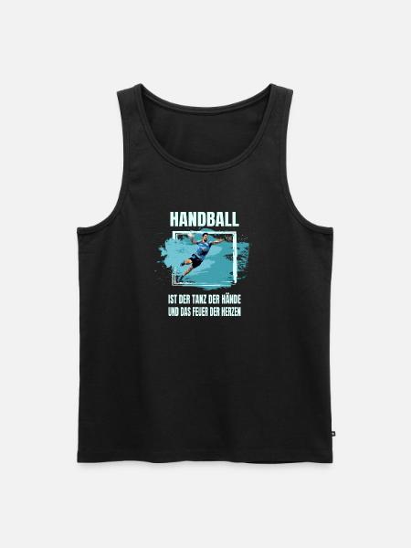 Handball - Männer Premium Bio Tank Top - Schwarz