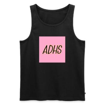 ADHS Psychologie - Männer Premium Bio Tank Top - Schwarz - Vorne - AI Model Male 178 light (178cm)