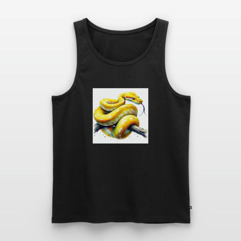 Gelbe Python Männer Premium Bio Tank Top