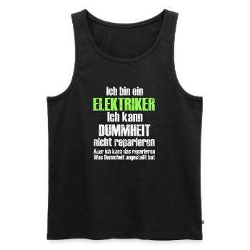 Elektriker - Männer Premium Bio Tank Top - Schwarz - Vorne - Michal (187cm)