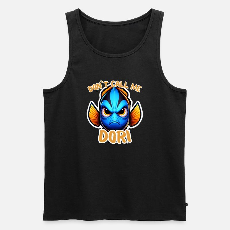 Wütende Dori - Männer Premium Bio Tank Top - Schwarz