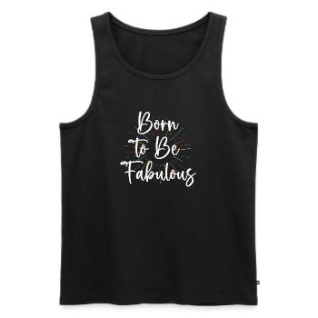 LGBT Pride Month - Born To Be Fabulous - Men's Premium Organic Tank Top - black - Front - AI Model Male 178 light (178cm)
