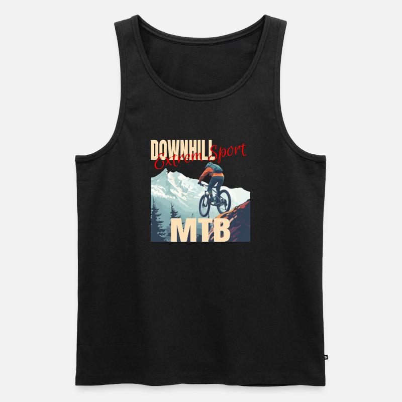 Downhill - Extrem Sport - Männer Premium Bio Tank Top - Schwarz