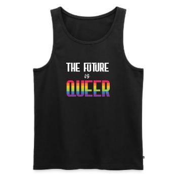 LGBTQ Pride Month - The Future is Queer - Men's Premium Organic Tank Top - black - Front - Michal (187cm)