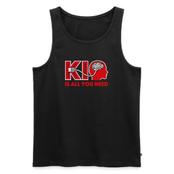KI ist alles was du brauchst - Männer Premium Bio Tank Top - Schwarz - Vorne - Michal (187cm)