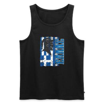 Griechenland Ellas - Männer Premium Bio Tank Top - Schwarz - Vorne - Michal (187cm)