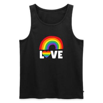 Aimer LGBTQIA - Débardeur bio Premium Homme - noir - Devant - Michal (187cm)
