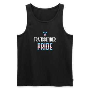 LGBTQ Pride Month - Transgender Pride - Men's Premium Organic Tank Top - black - Front - AI Model Male 178 light (178cm)
