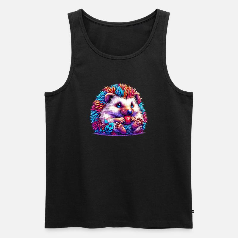 Igel - Männer Premium Bio Tank Top - Schwarz