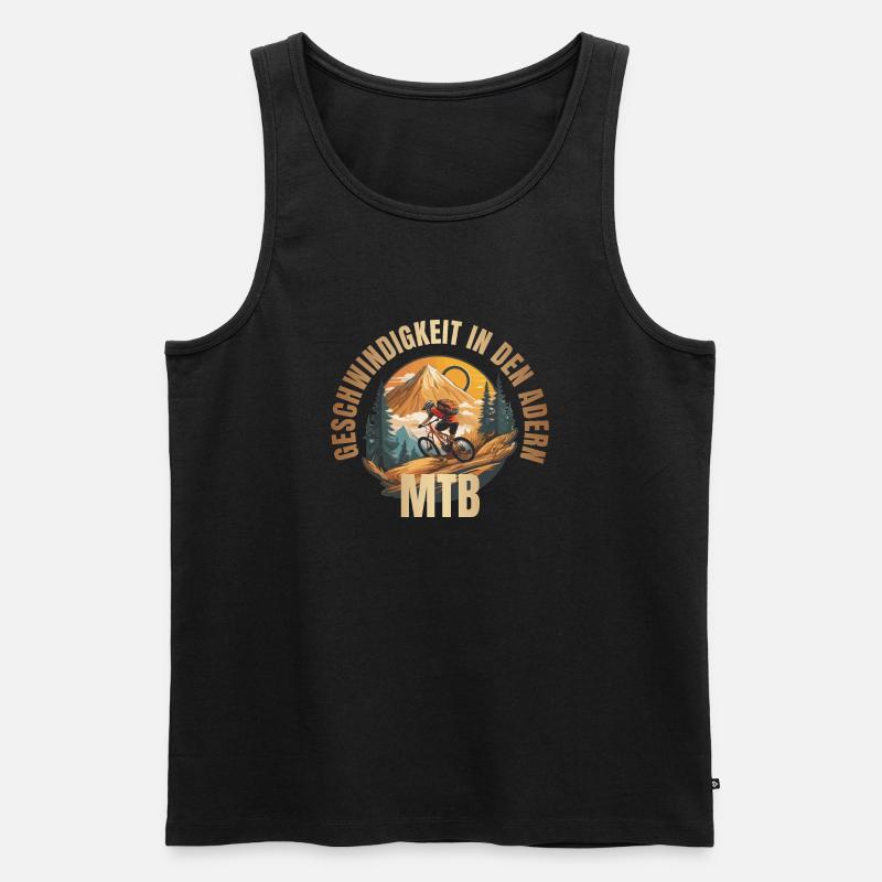 Geschwindigkeit in den Adern - Männer Premium Bio Tank Top - Schwarz