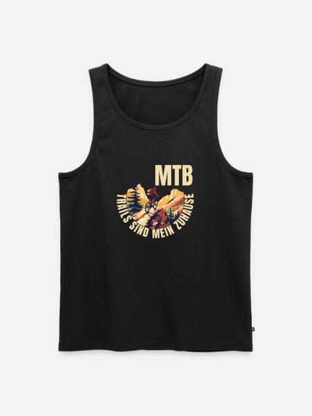 Trails sind mein Zuhause - Männer Premium Bio Tank Top - Schwarz
