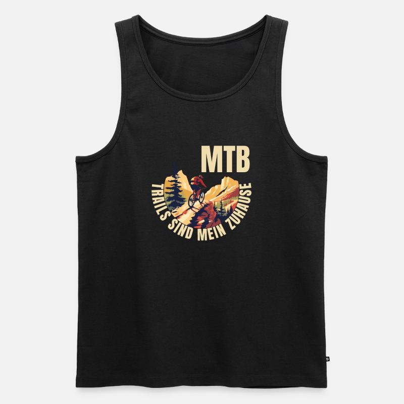 Trails sind mein Zuhause - Männer Premium Bio Tank Top - Schwarz