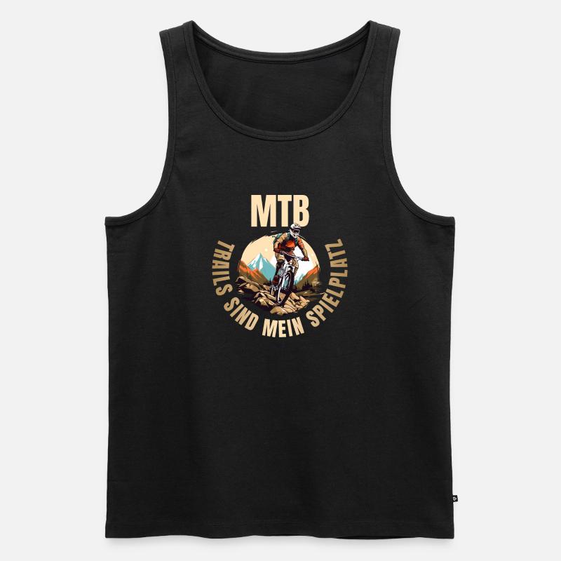 Trails sind mein Spielplatz - Männer Premium Bio Tank Top - Schwarz