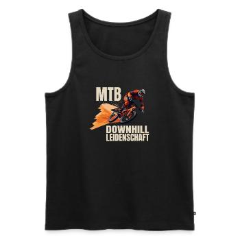 Downhill Leidenschaft - Männer Premium Bio Tank Top - Schwarz - Vorne - Michal (187cm)