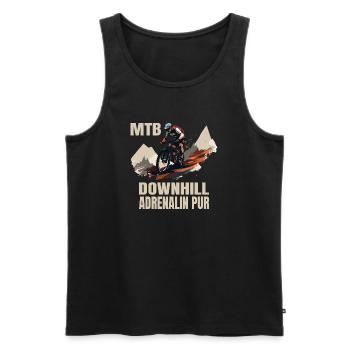 Downhill: Adrenalin pur - Männer Premium Bio Tank Top - Schwarz - Vorne - Michal (187cm)