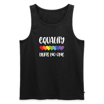 LGBT Pride Month - Equality Hurts No One - Men's Premium Organic Tank Top - black - Front - Michal (187cm)