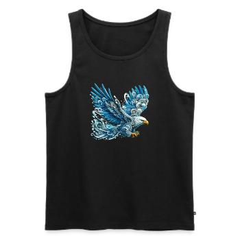 Eagle - Men's Premium Organic Tank Top - black - Front - AI Model Male 178 light (178cm)