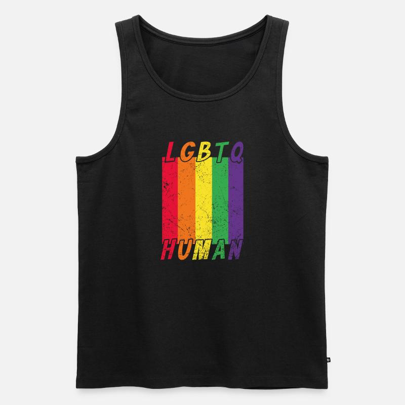 LGBTQ Human - Männer Premium Bio Tank Top - Schwarz